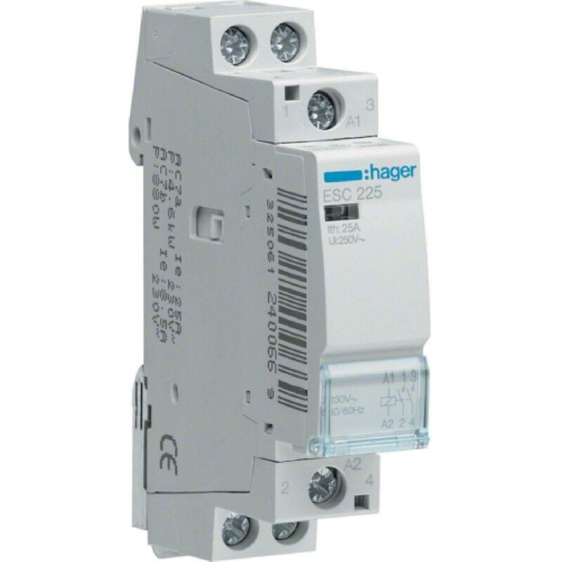 foto del prodotto contattore eco per il comando di circuiti 2na 230vac 25a 1m esc225 hager