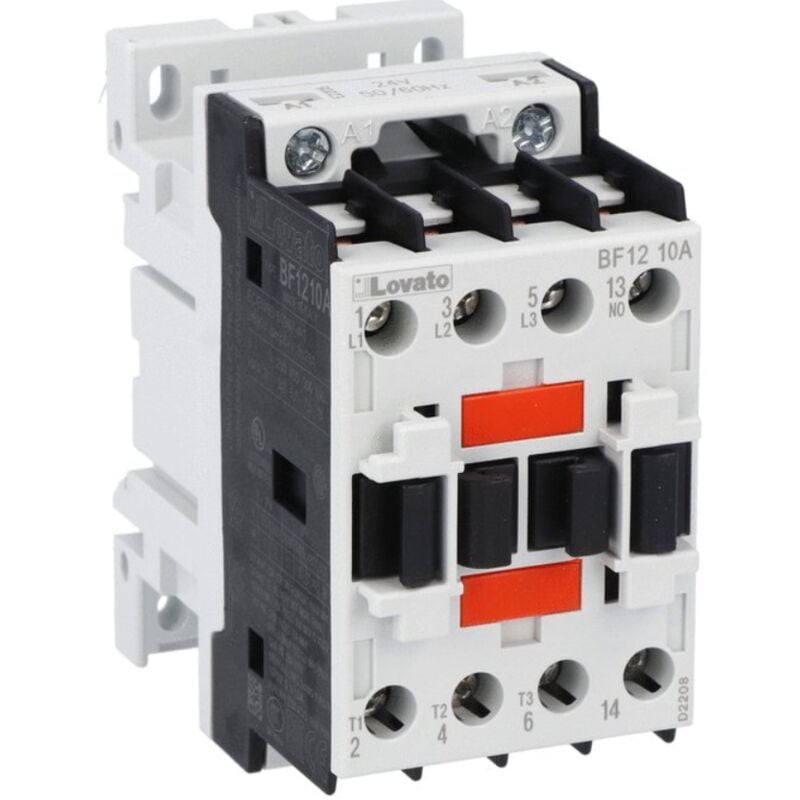 foto del prodotto contattore lovato tripolare 12a bobina in ac 400vac bf1210a400