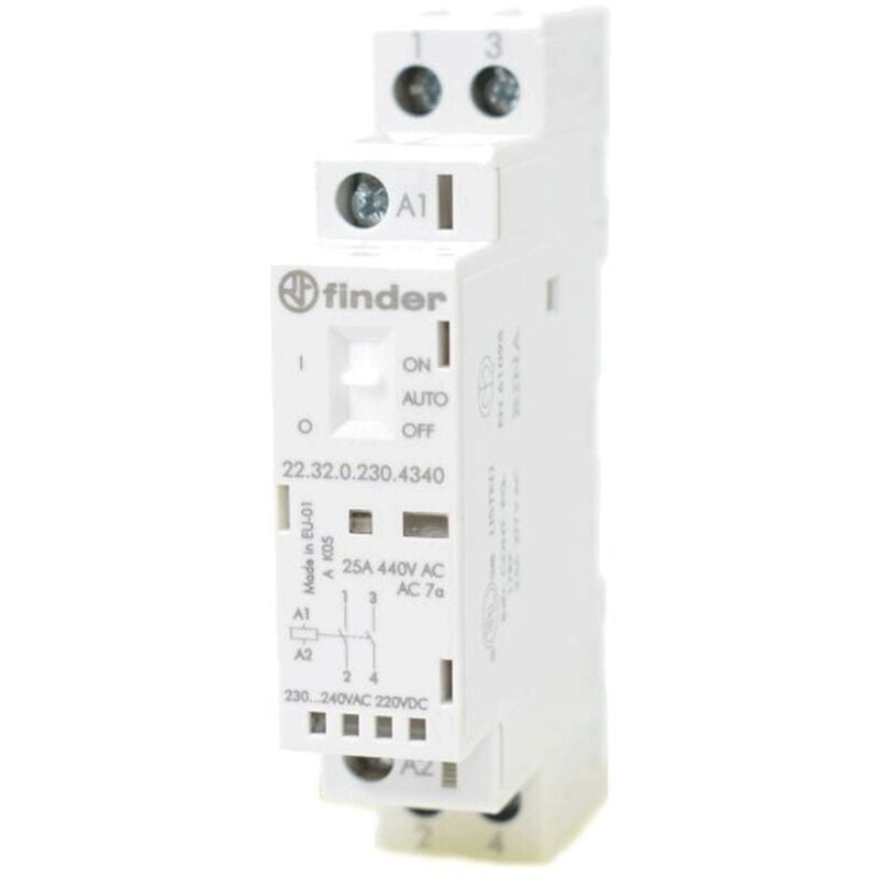 foto del prodotto contattore modulare 25a 230v 223202304340 finder