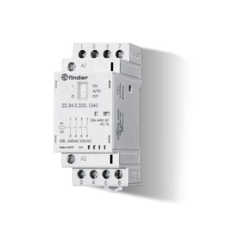 foto del prodotto contattore modulare 4 contatti 25a 36mm finder 223400244620