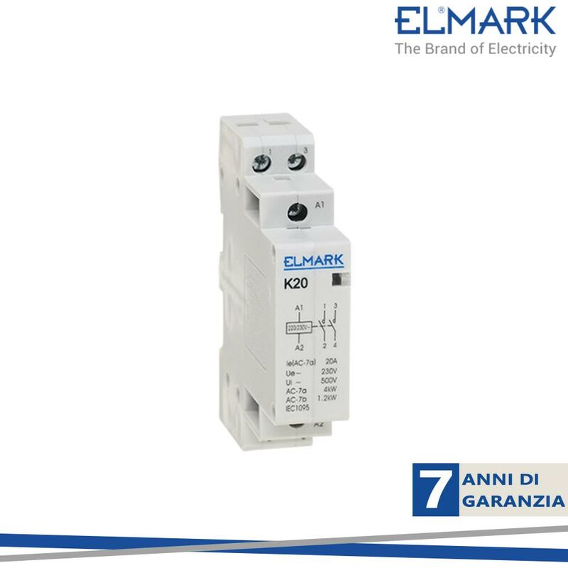 foto del prodotto contattore modulare k20 25a 230v 1no 1nc