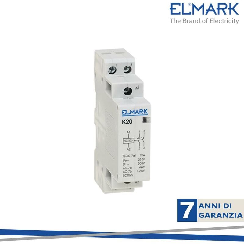 foto del prodotto contattore modulare k20 25a 230v 2nc