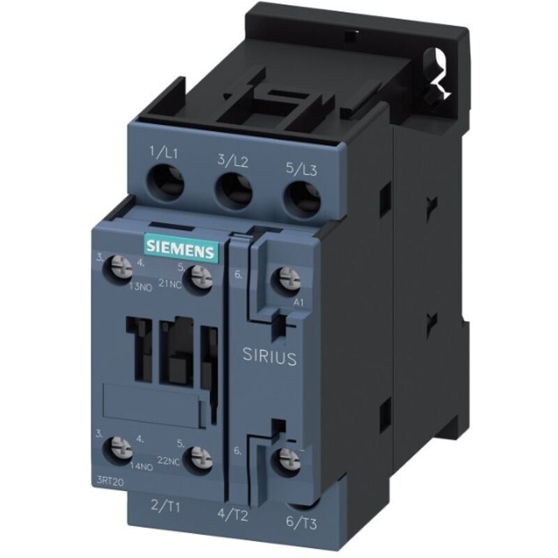 foto del prodotto contattore potenza 3 poli 32a s0 1na 1nc 24vac siemens 3rt20271ab00