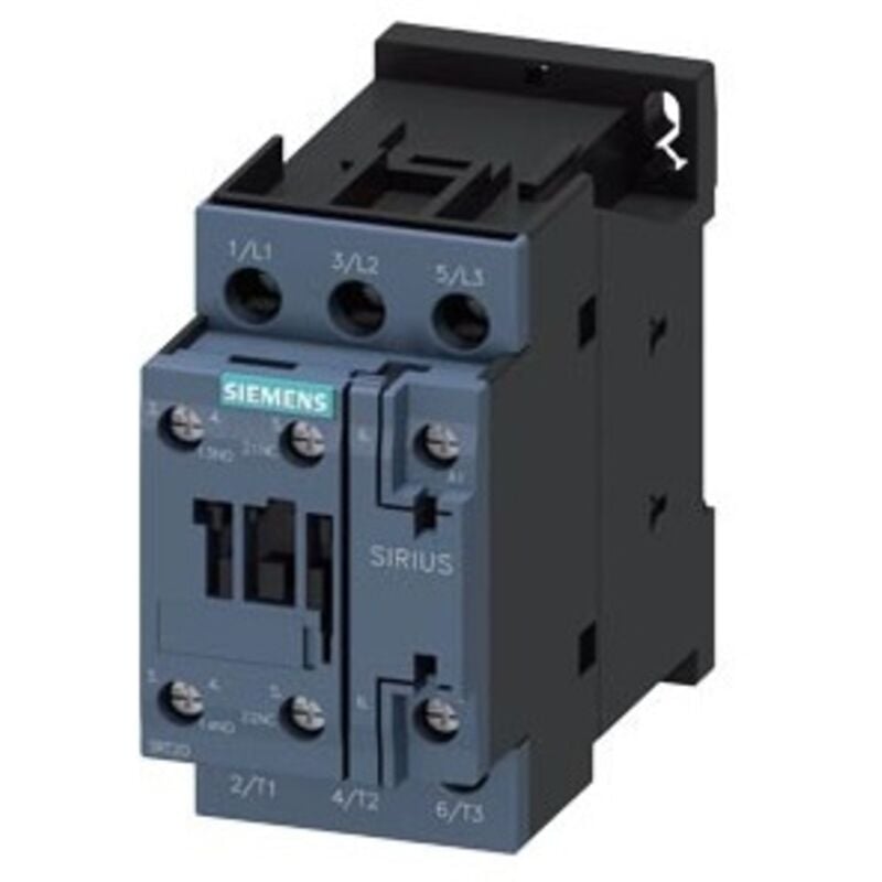 foto del prodotto contattore siemens 3 poli 16a s0 1na+1nc 24vca 3rt20251ab00