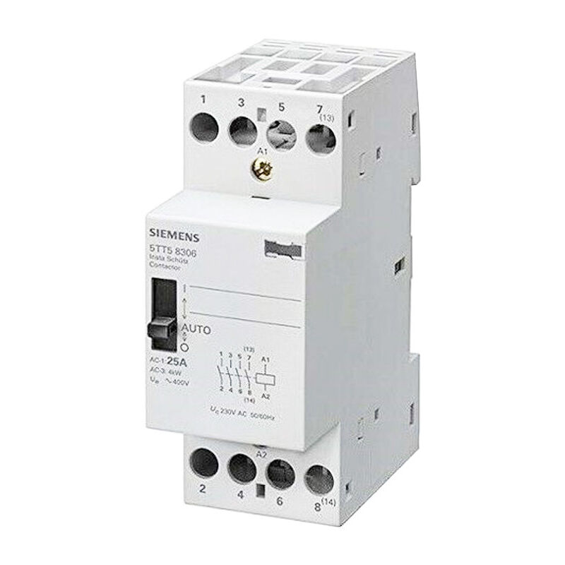 foto del prodotto contattore siemens comando manuale 25a 230vca 4na 5tt58306