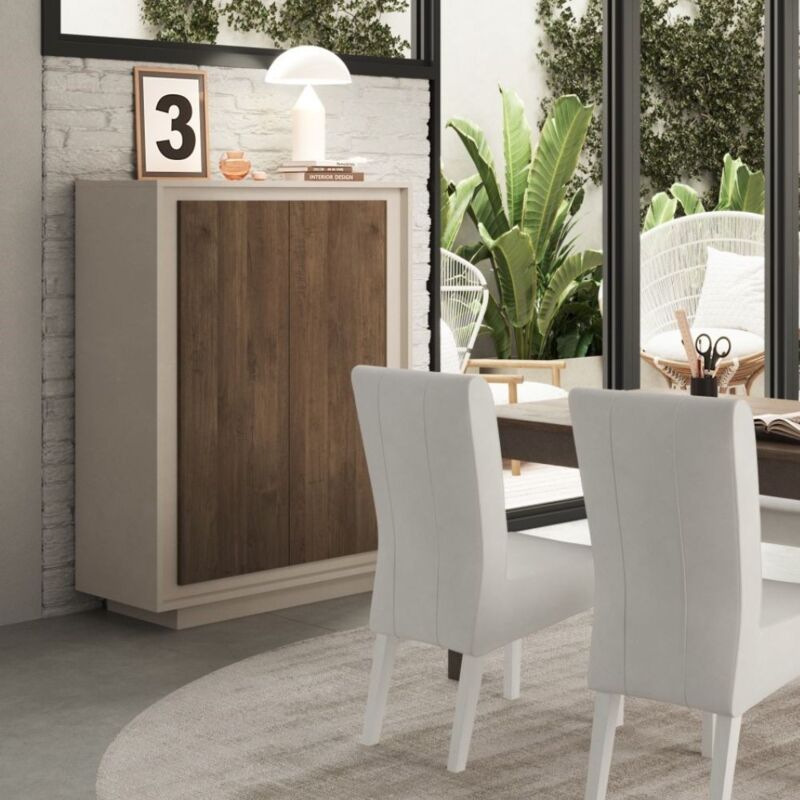 foto del prodotto contenitore 106x40x171 cm in cashmere e noce