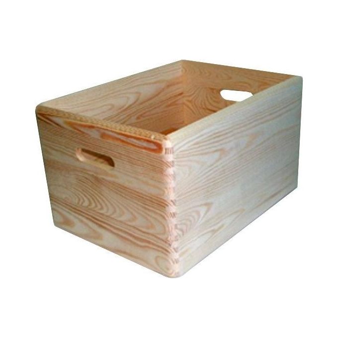 foto del prodotto contenitore cesta legno pratica 40x30 h 23