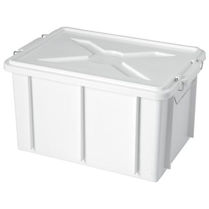 foto del prodotto contenitore con coperchio cm.45x35x25h bianco mod. box cassetta