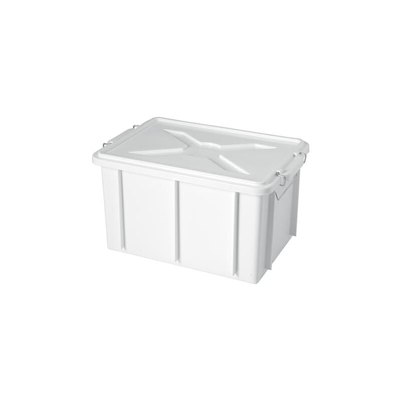 foto del prodotto contenitore con coperchio cm.45x35x25h bianco mod. box cassetta