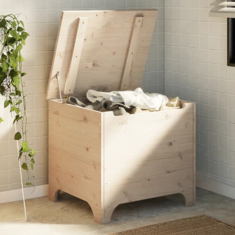foto del prodotto contenitore con coperchio rana 60x49x54 cm legno massello pino vidaxl