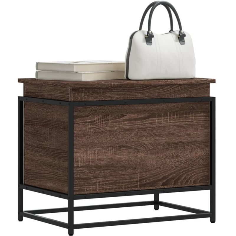 foto del prodotto contenitore con coperchio rovere marrone 60x40x51,5 truciolato vidaxl