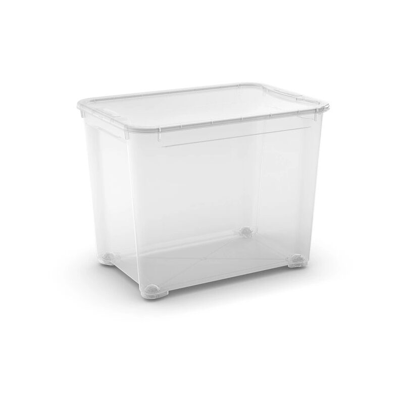 foto del prodotto contenitore con coperchio trasparente keter tbox xl' in plastica 70,2 litri 55,6x39,1x42,2 cm