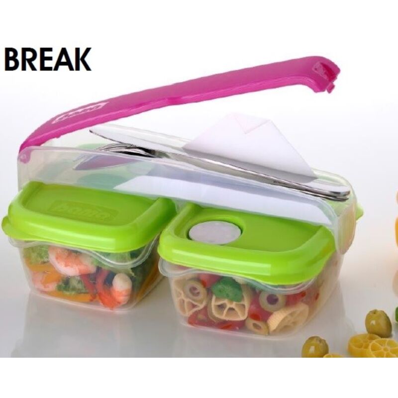 foto del prodotto contenitore con portaposate break doppio 0.75 litri set 2 pezzi bama bama spa