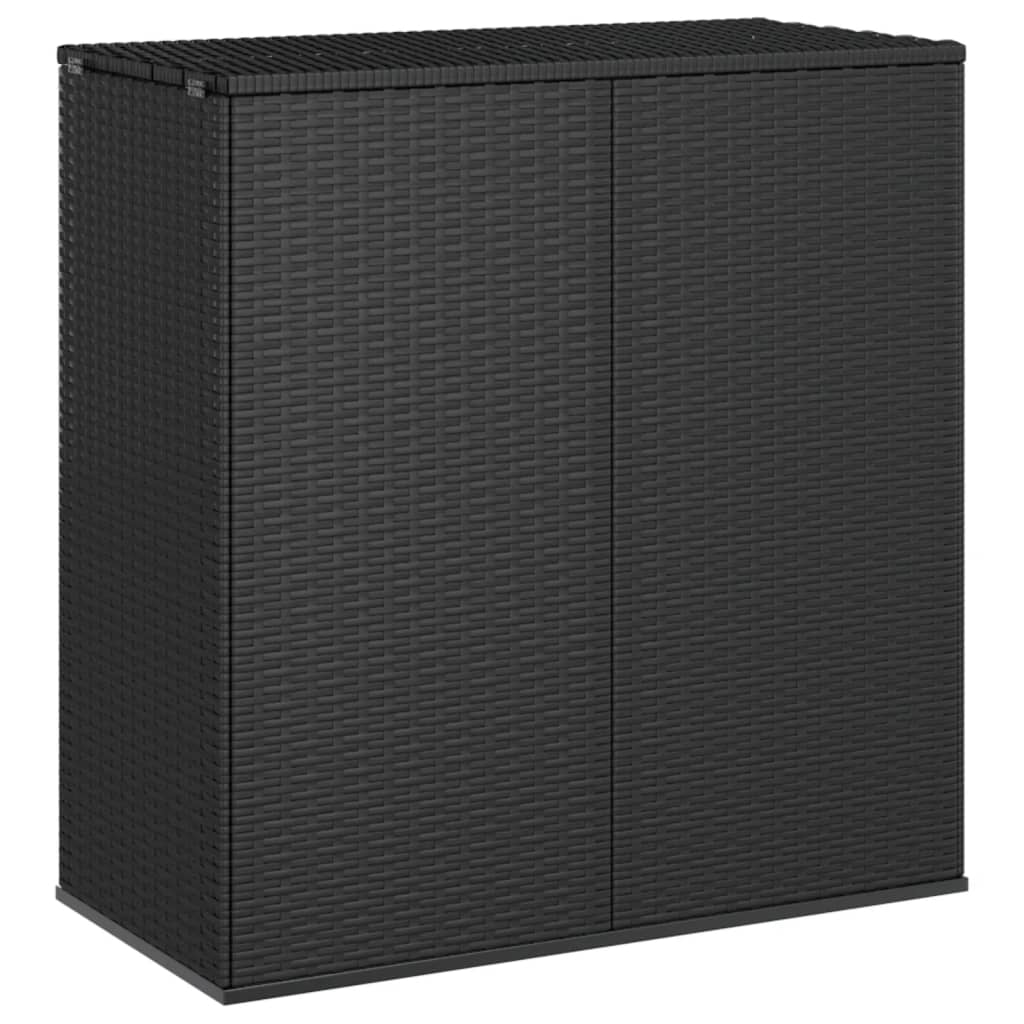 foto del prodotto contenitore cuscini da giardino rattan pe 100x49x103,5 cm nero vidaxl