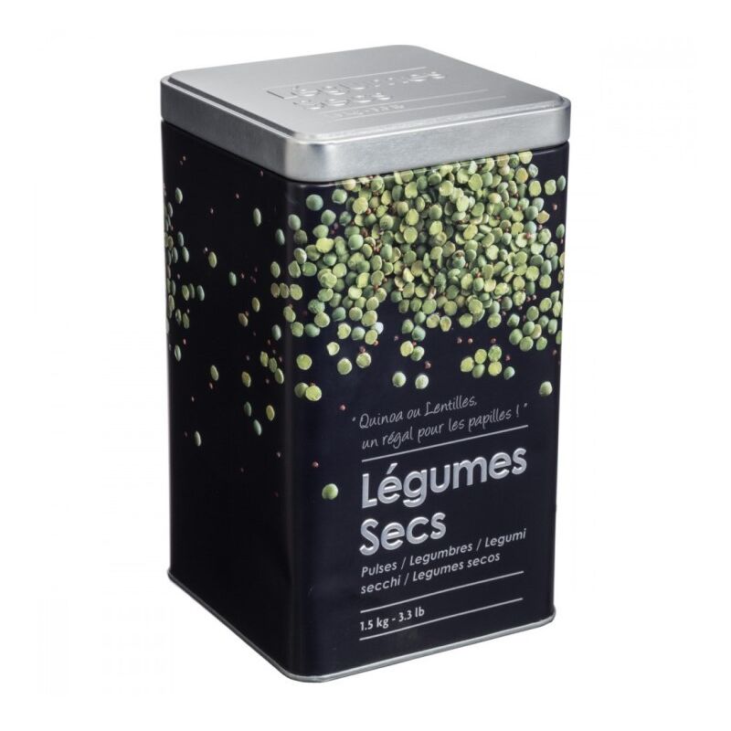 foto del prodotto contenitore da cucina per legumi in ferro nero 1,5kg 10,8x10,8x h18,4 cm