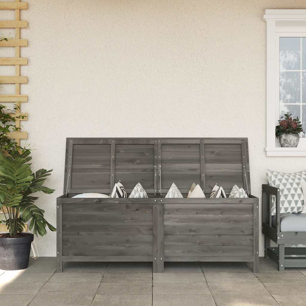 foto del prodotto contenitore da giardino antracite 150x50x56,5 cm massello abete