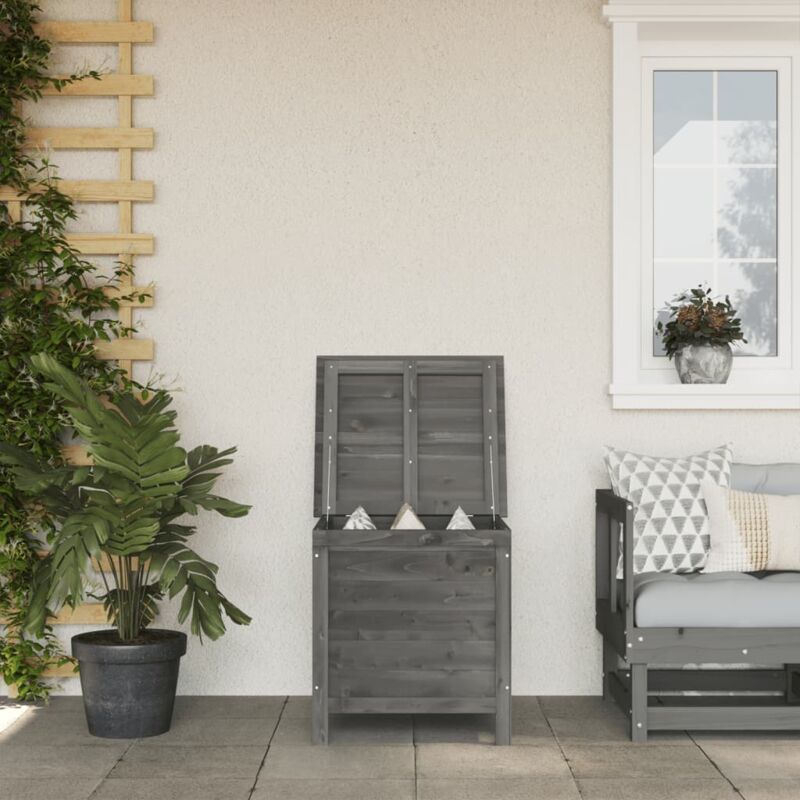 foto del prodotto contenitore da giardino antracite 50x49x56,5 cm massello abete vidaxl