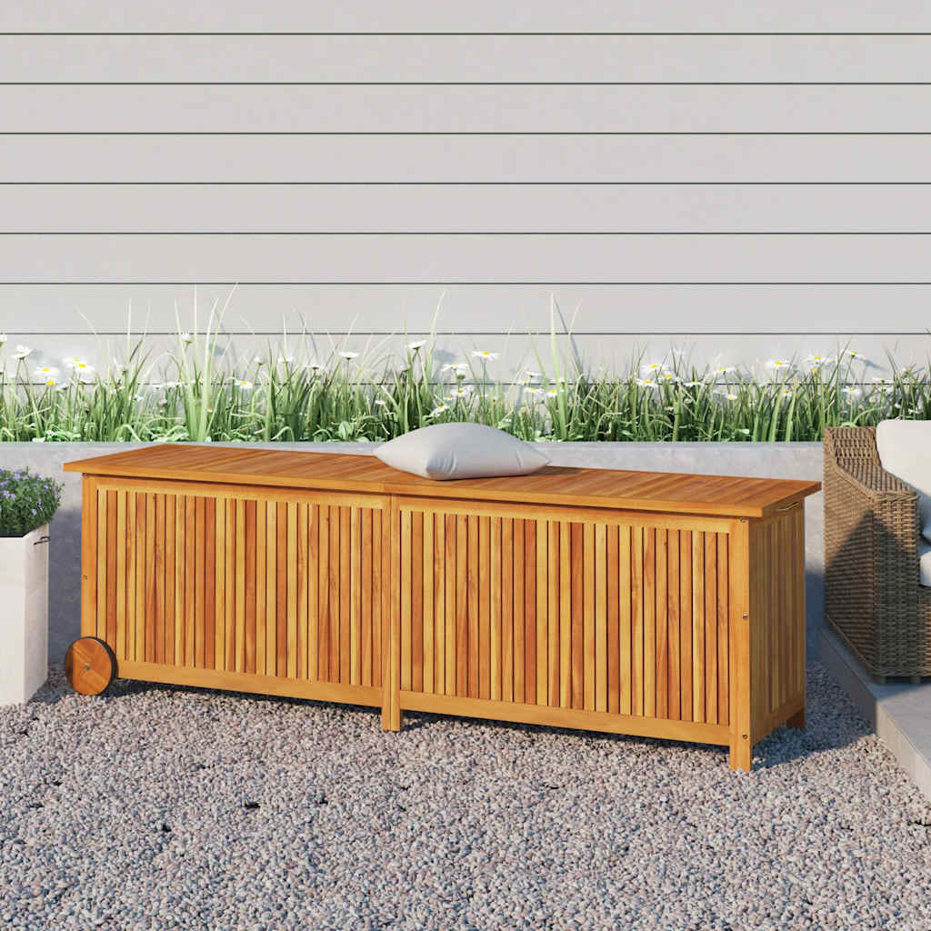 foto del prodotto contenitore da giardino con ruote 150x50x58cm massello acaciacod mxl 79020