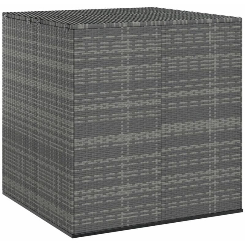 foto del prodotto contenitore da giardino in rattan pe 100x97,5x104 cm grigio vidaxl