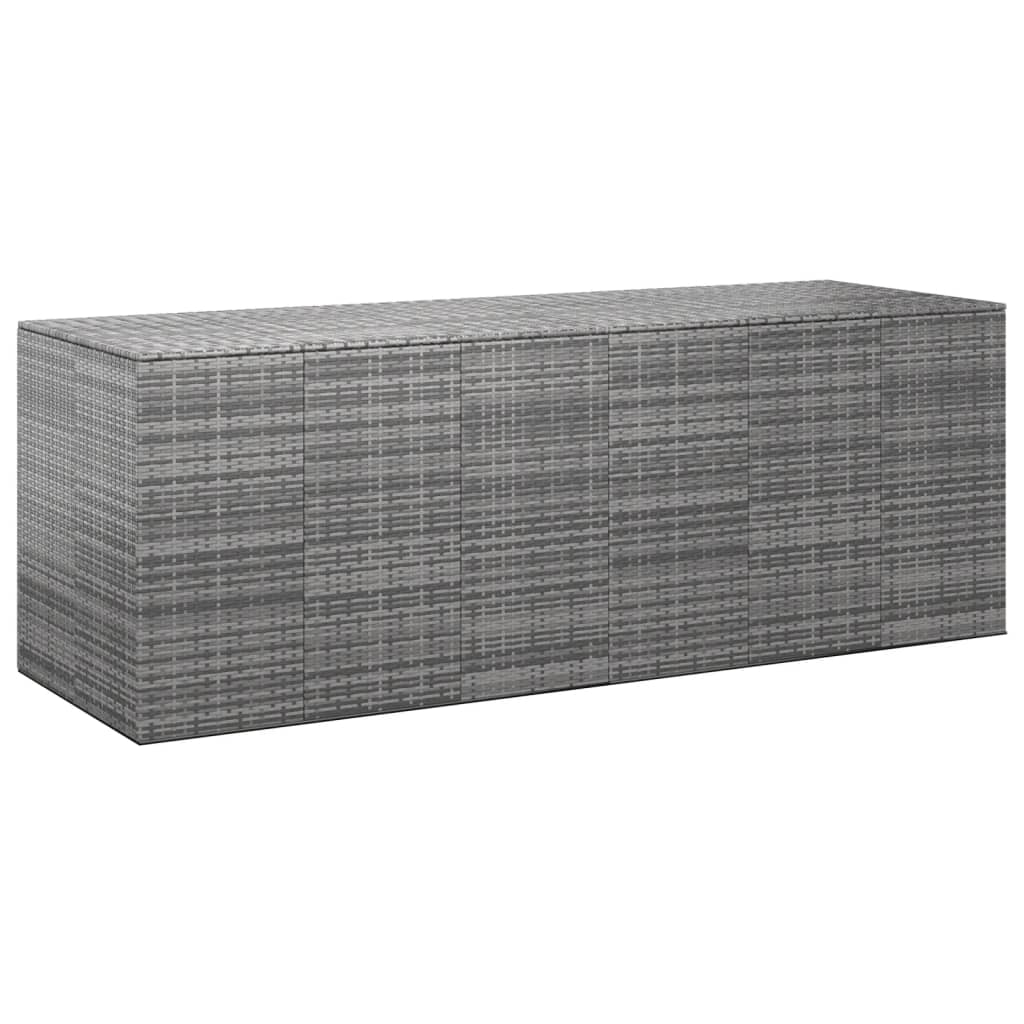 foto del prodotto contenitore da giardino in rattan pe 291x100,5x104 cm grigio cod mxl 57553