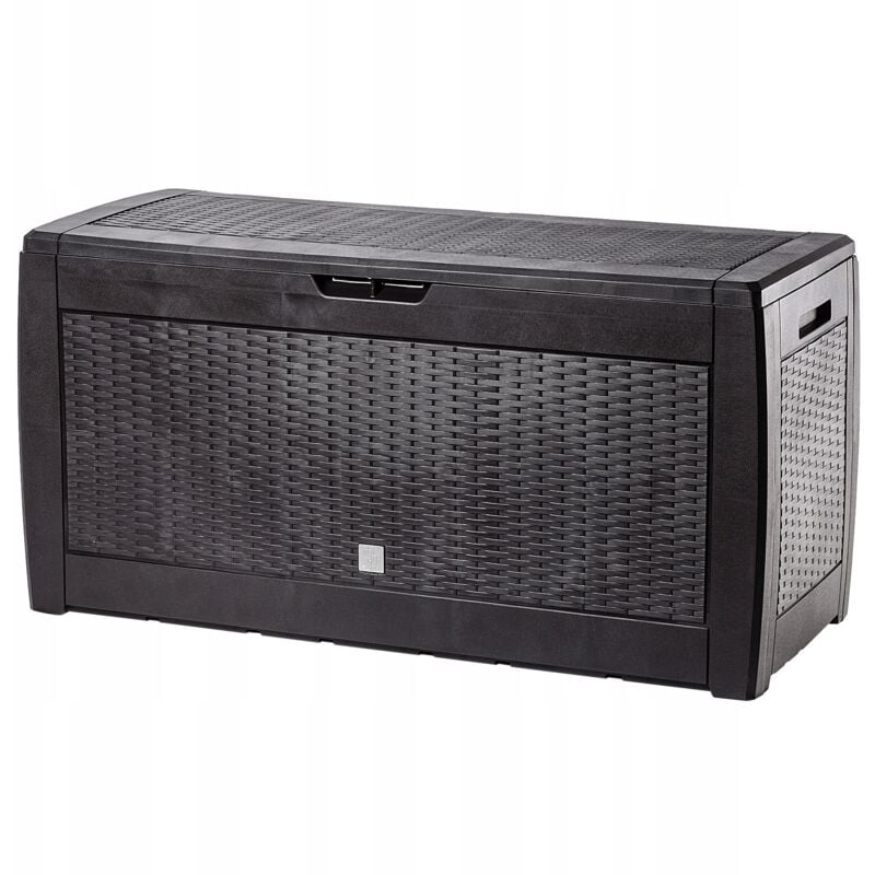 foto del prodotto contenitore da giardino kadax 119 x 48 x 60 cm plastica 310 l per riporre cuscini, giocattoli e cuscini di seduta 310 l marrone scuro