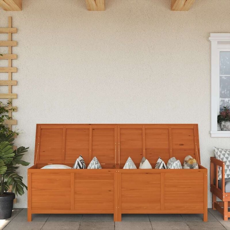 foto del prodotto contenitore da giardino marrone 198,5x50x56,5 cm massello abete - vidaxl