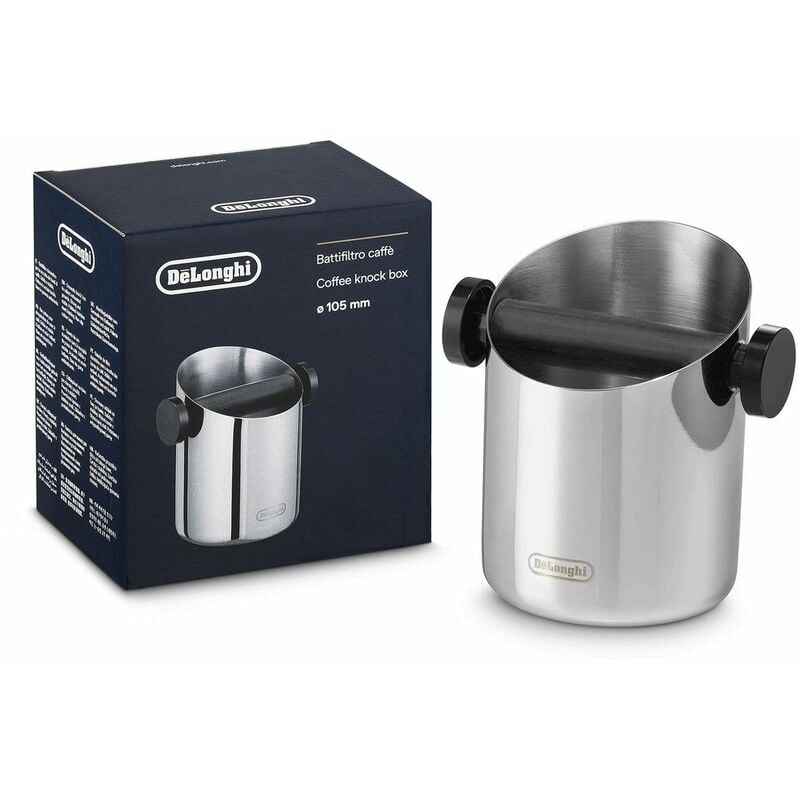 foto del prodotto contenitore di fondi di caff in acciaio inox macchina da caff , caffettiera delonghi 4371611