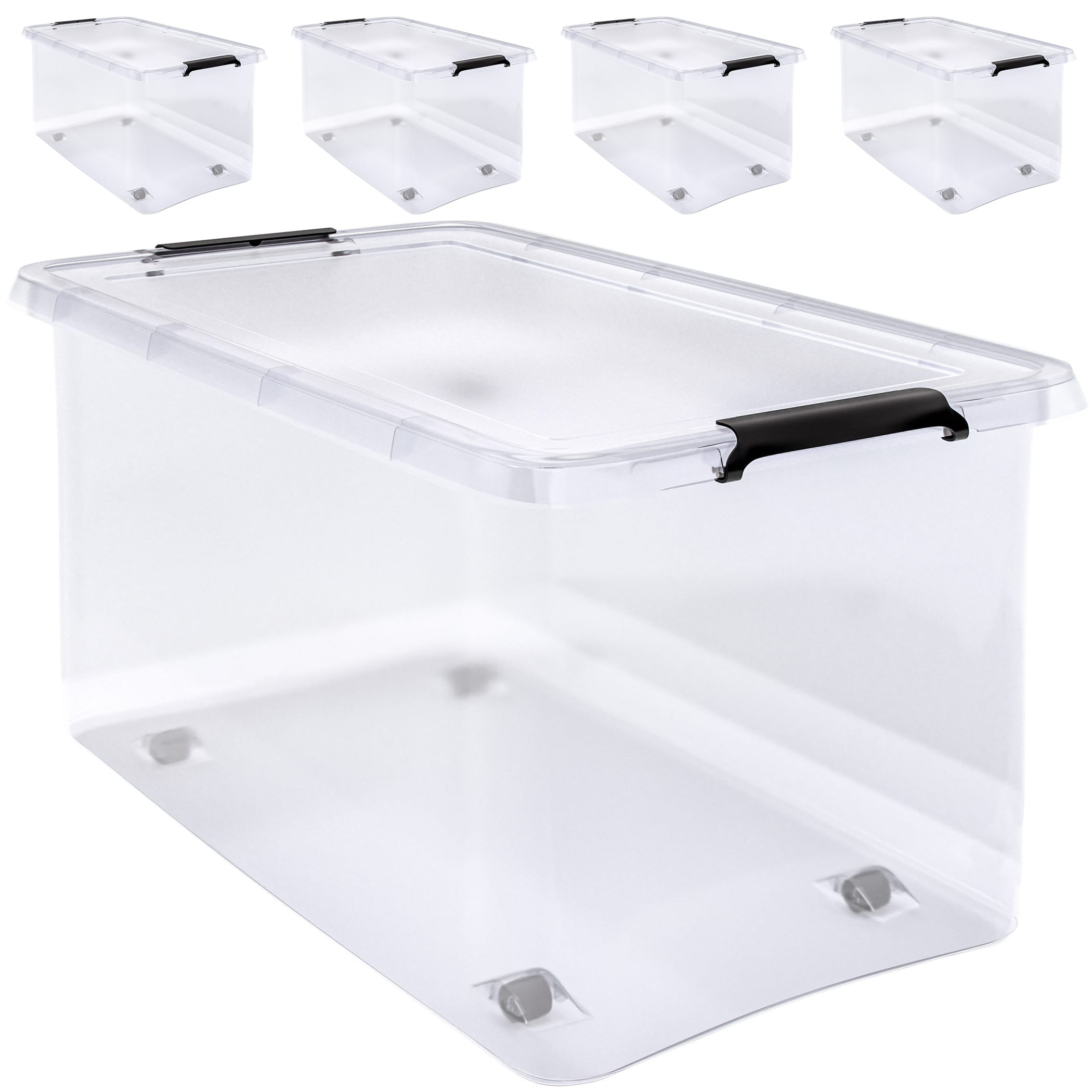 foto del prodotto contenitore di plastica 4 pz 60x40x35cm 60l