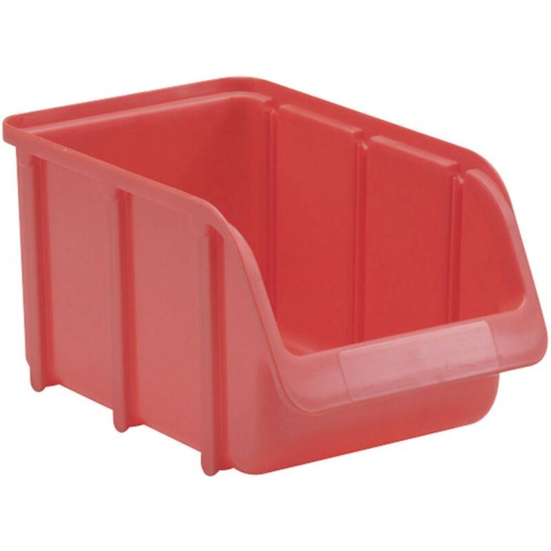 foto del prodotto contenitore di stoccaggio trasparente l242 203xl146xh127mm in pp rosso impilabile