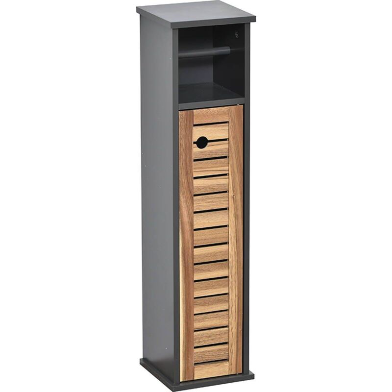 foto del prodotto contenitore e porta carta igienica in acacia e mdf element tendance