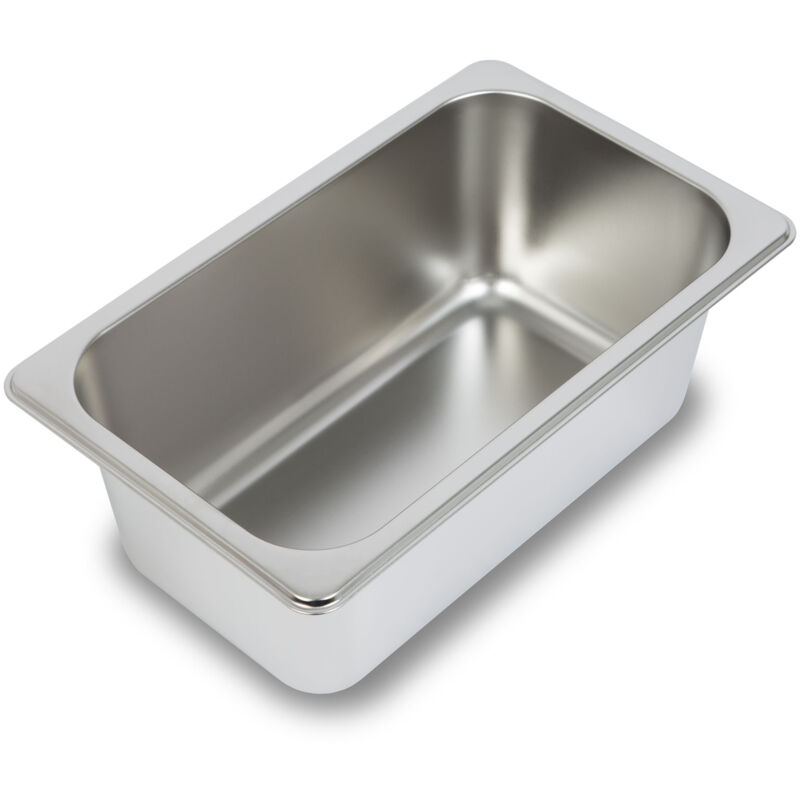 foto del prodotto contenitore gastronorm gn 1 4 acciaio inossidabile profondit 100mm, igienico, resistente ai graffi, resistente alle temperature da 40 a 300 c,