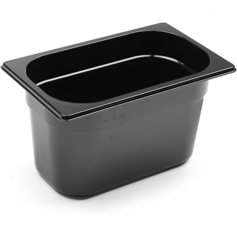 foto del prodotto contenitore gastronorm gn 1 4 in policarbonato nero 265x162x150mm 4l hendi 862612