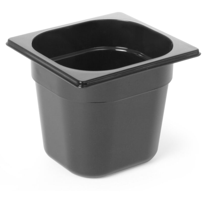 foto del prodotto contenitore gastronorm gn 1 6 in policarbonato nero 176x162x200mm 3,4l hendi 862704