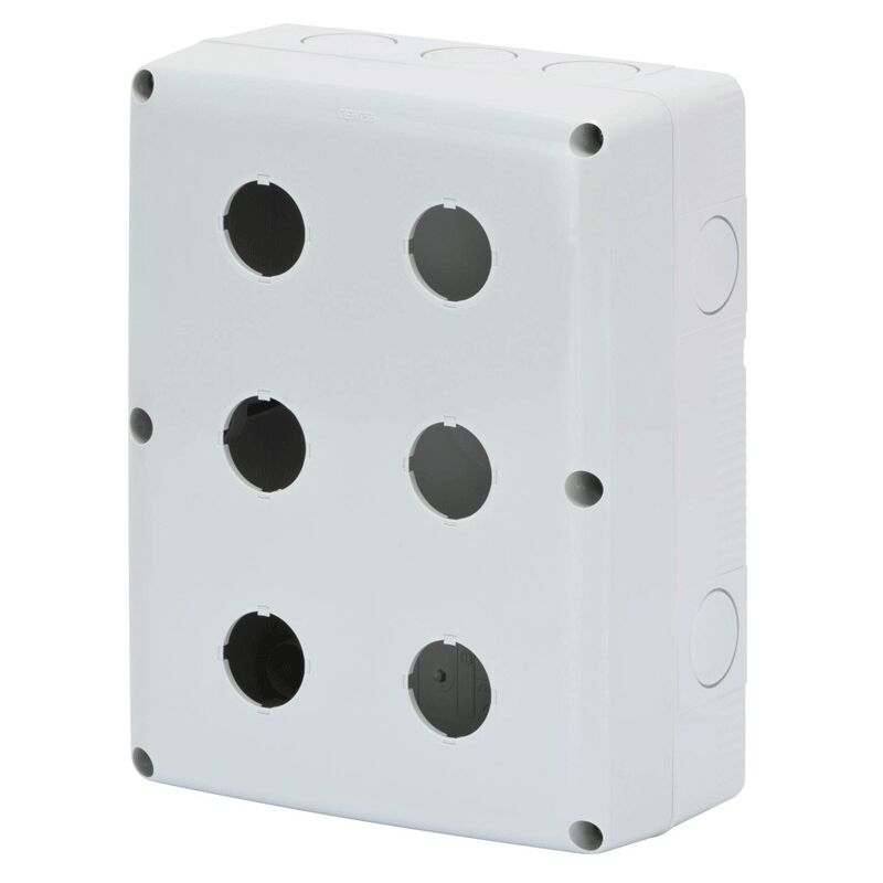 foto del prodotto contenitore gewiss da parete 6 fori 22mm vuoto per pulsanti gw27104