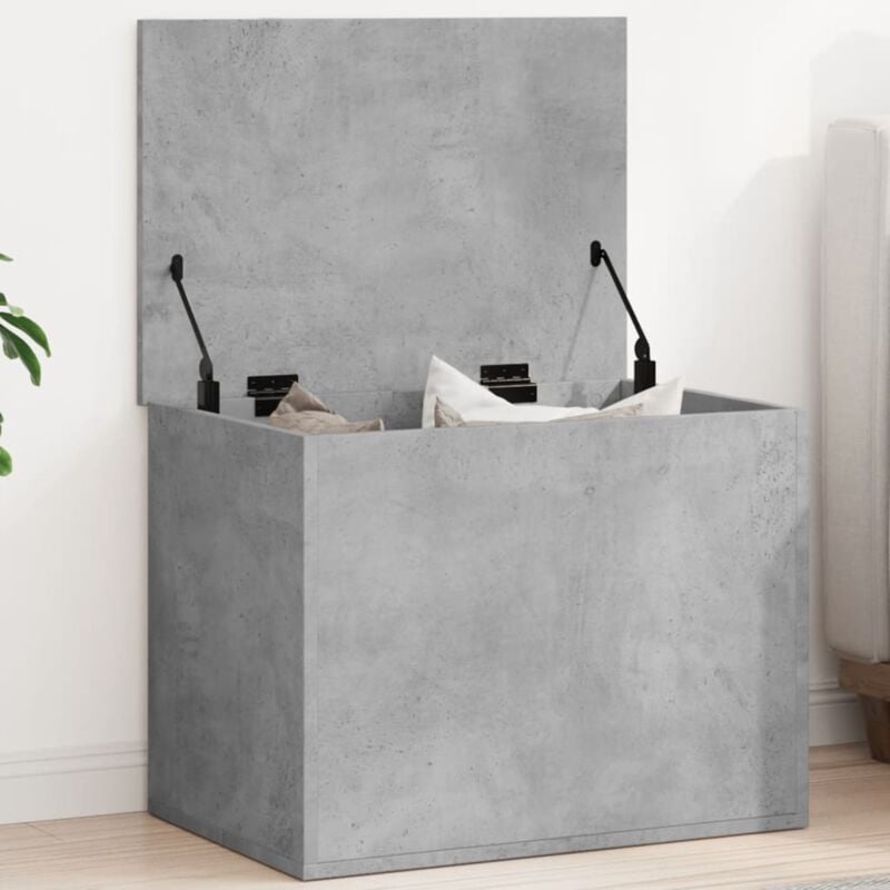 foto del prodotto contenitore grigio cemento 60x42x46 cm in legno multistrato vidaxl