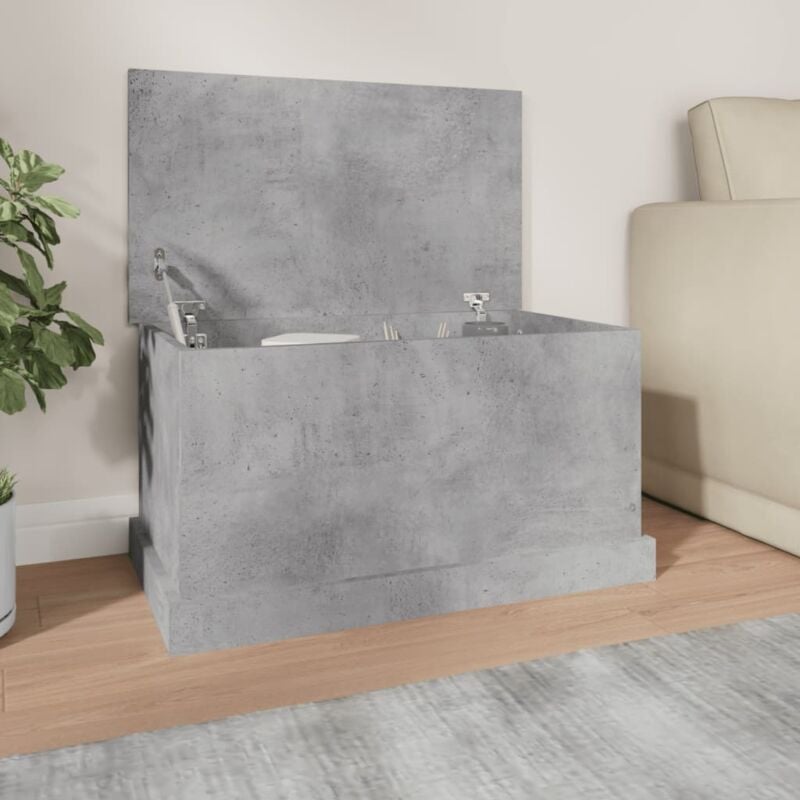 foto del prodotto contenitore grigio cemento 70x40x38 cm in legno multistrato vidaxl
