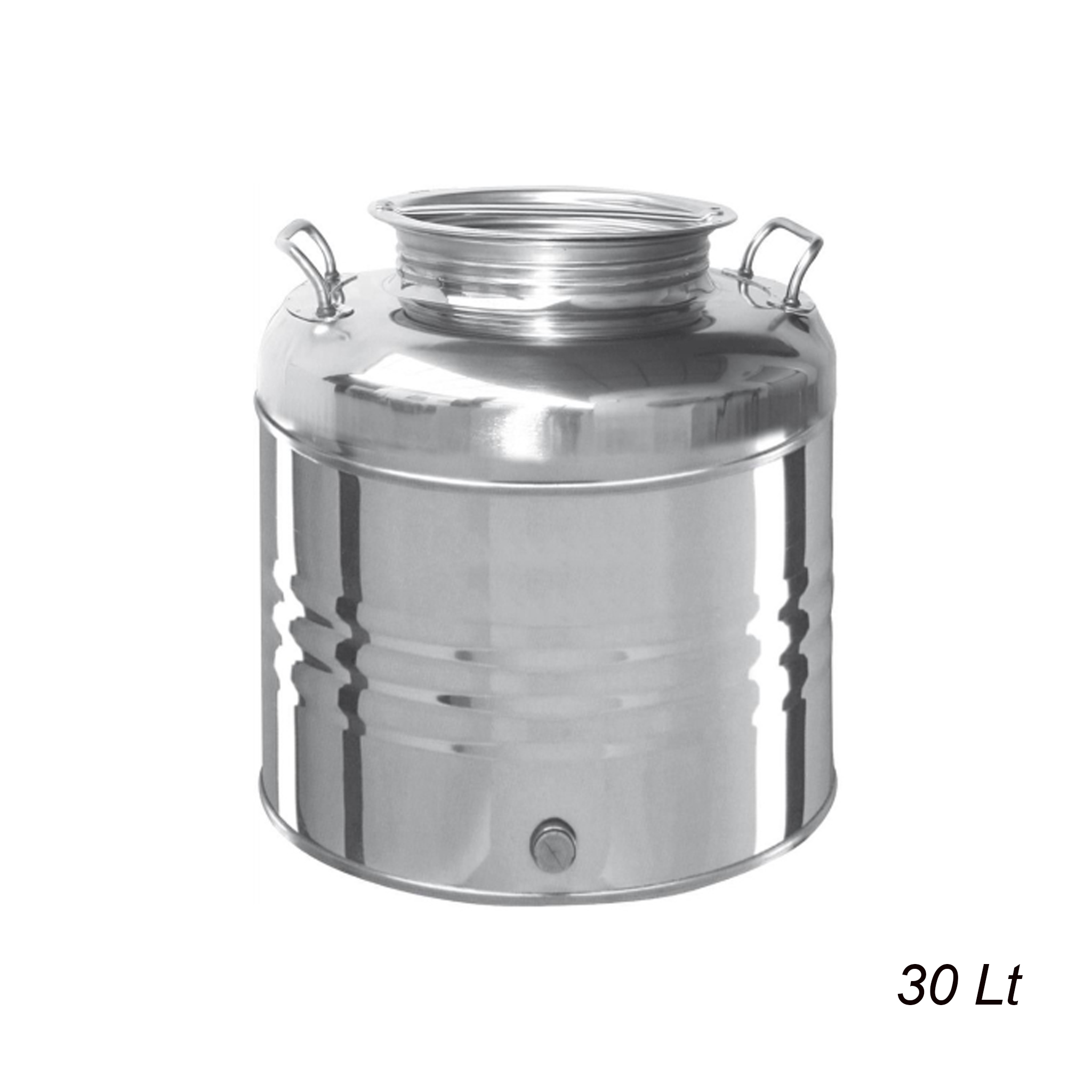 foto del prodotto contenitore in acciaio inox 30lt per olio con predisposizione rubinetto
