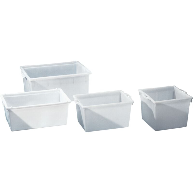 foto del prodotto contenitore in plastica angolare da 60 litri in pe naturale, l480xp480xh370mm, forma conica