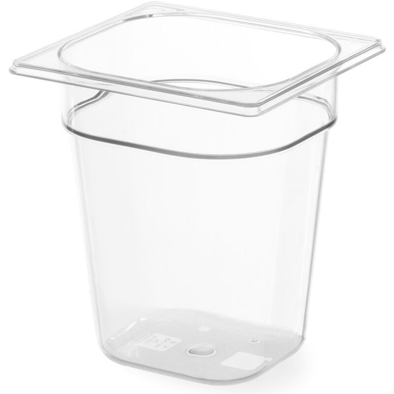 foto del prodotto contenitore in policarbonato gn trasparente gn 1 6 altezza 100 mm hendi 861721