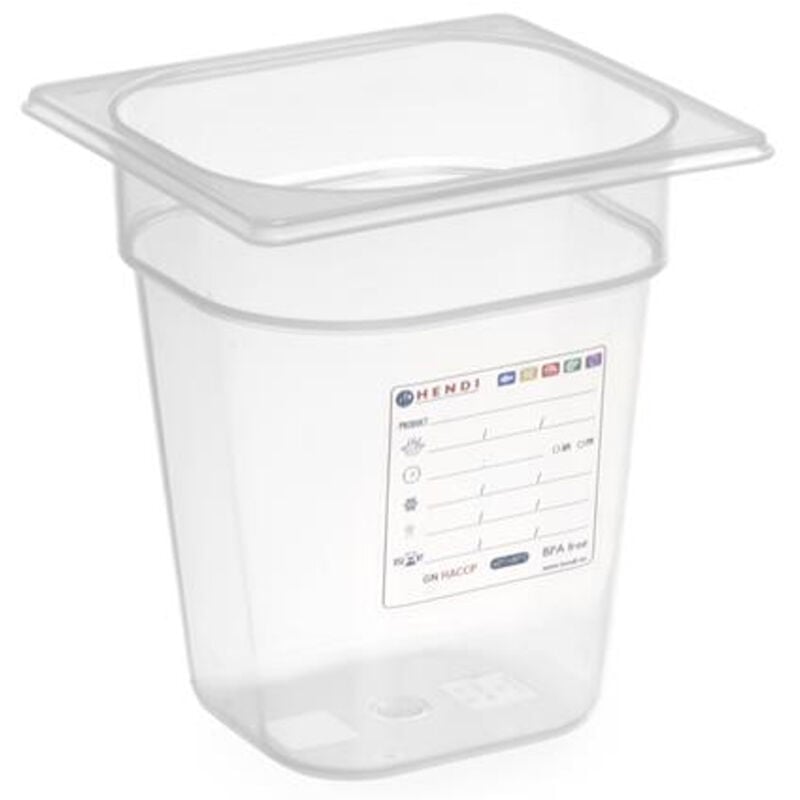 foto del prodotto contenitore in polipropilene gn 1 6 altezza 200 mm - hendi 880456
