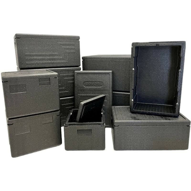foto del prodotto contenitore isotermico e h37xp49xl69 cm scatola termica in epp con coperchio, scatola isolante professionale per alimenti caldi e freddi, catering