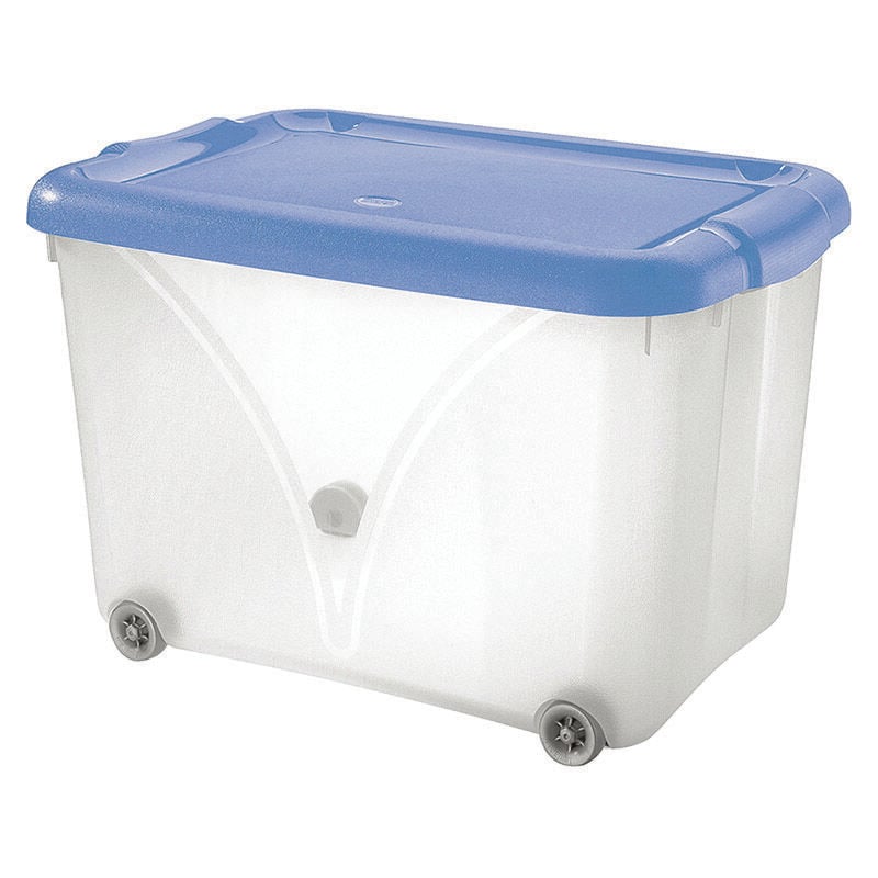 foto del prodotto contenitore jumbo con coperchio e ruote cm.58,5x38,5x38h. lt.60