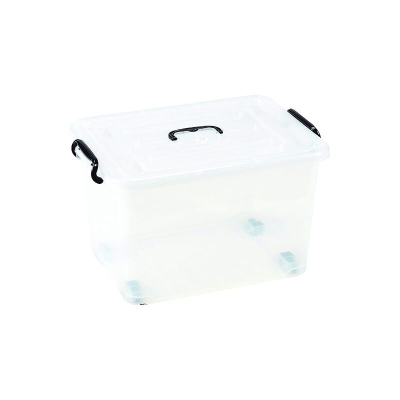 foto del prodotto contenitore k box 40l trasparente c ruote 50,5x30x36h cm king home