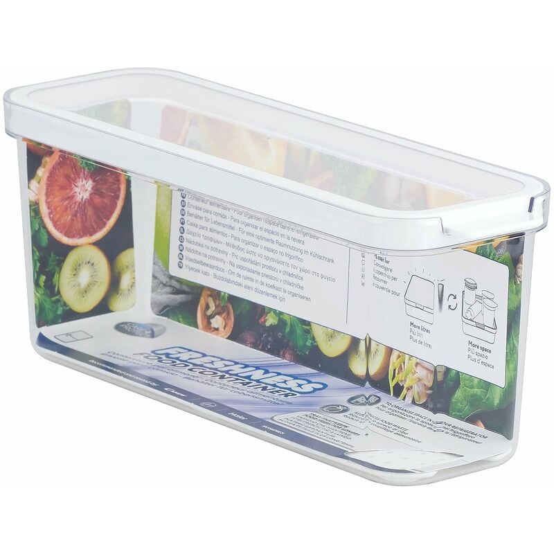 foto del prodotto contenitore per alimenti intelligente, l organizer per frigorifero, ottimamente impilabile, protegge gli alimenti dall umidit e mantiene il cibo