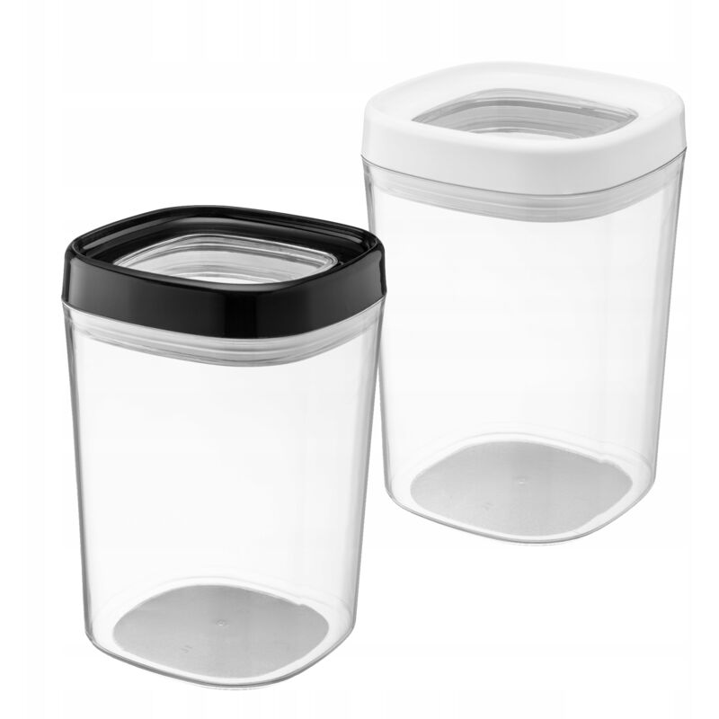 foto del prodotto contenitore per alimenti prodotti in polvere coperchio in plastica per pasta set da 1 litro kadax