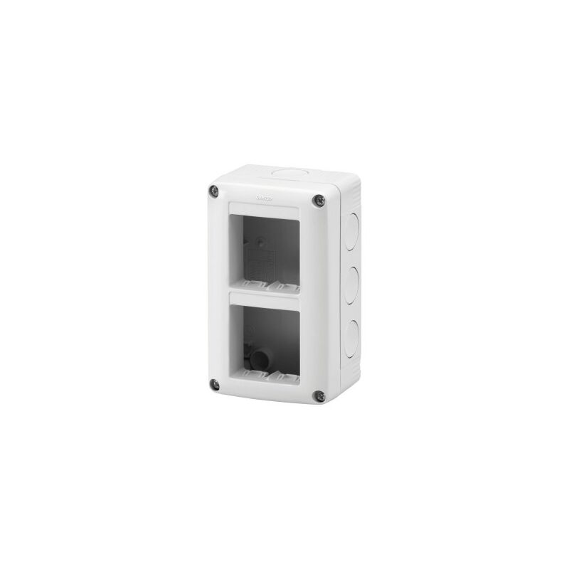 foto del prodotto contenitore per apparecchi system, verticale protetto, 4 posti, modulo 2x2, grigio ral 7035, ip40
