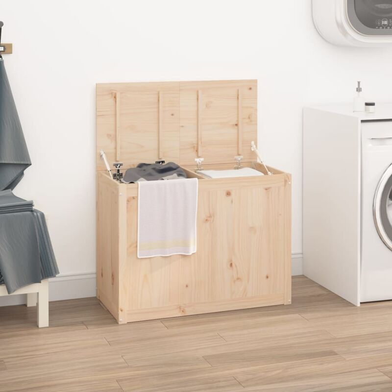 foto del prodotto contenitore per bucato 88,5x44x66 cm legno massello pino vidaxl