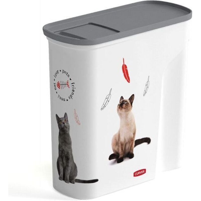 foto del prodotto contenitore per crocchette food container 2,5kg gatto 6lt 28x12xh28 cm 38485 