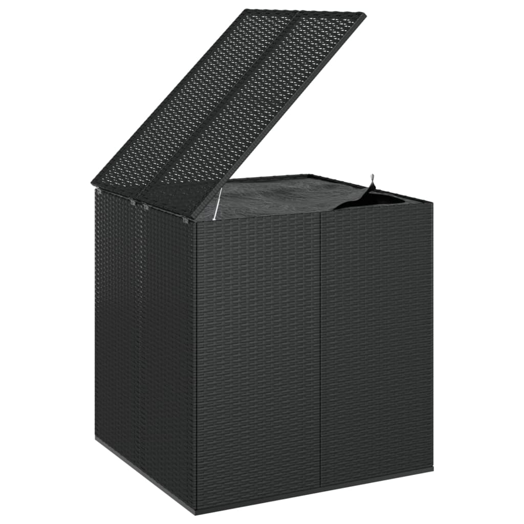 foto del prodotto contenitore per cuscini contenitore da giardino in resina intrecciata 100 x 97,5 x 104 cm nero 02 0013159