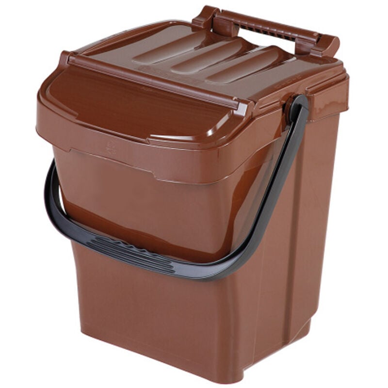 foto del prodotto contenitore per la raccolta differenziata dei rifiuti organici urba plus 40l - marrone